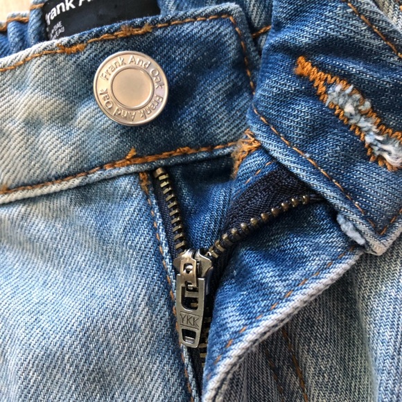 Frank and Oak High Rise Tapered Light Wash Jeans Size 27 - Picture 4 of 10